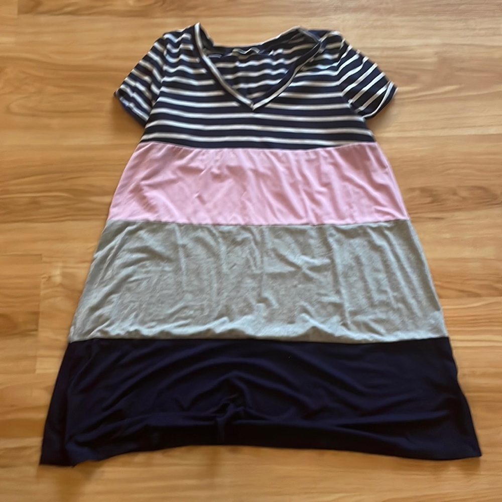 Entro color block tee dress.